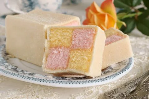 Battenberg cake Stock Photos