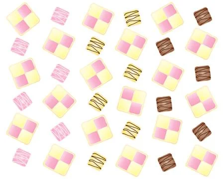 Battenburg cake design Stock Illustration
