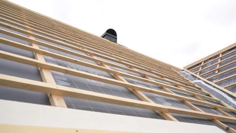 Battens on a rooftop Stock Footage 235780664