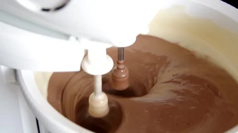 Batter Being Whipped with Mixer Stock Footage 49207513