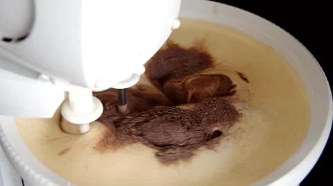 Batter Being Whipped with Mixer Stock Footage 49207527