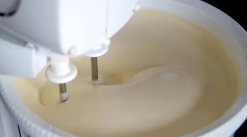 Batter Being Whipped with Mixer Stock Footage 50424986