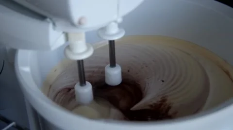 Batter Being Whipped with Mixer Stock Footage 50425136