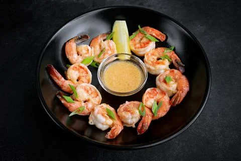Batter fried crispy shrimp appetizer, selective focus Stock Photos