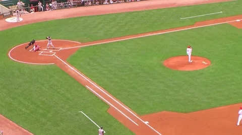 Batter Gets Base Hit 02 Stock Footage 8621341