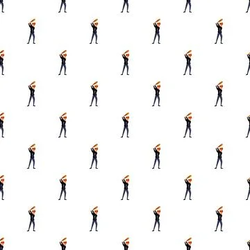 Batter holding baseball bat seamless pattern Stock Illustration