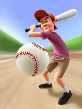 Batter Stock Illustration