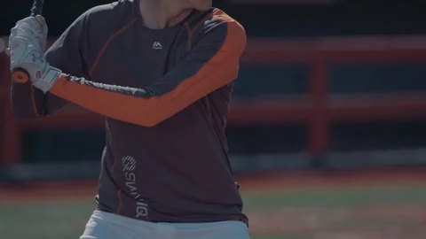 Batter Preparing To Swing In Slow Motion 스톡 동영상 105870878
