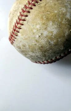 Battered old baseball Stock Photos