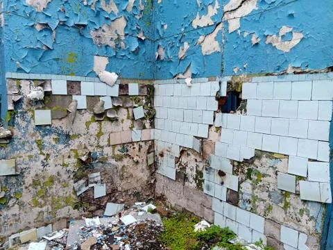 Battered wall Foto stock