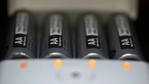 Batteries are recharged Stock Footage 73067244
