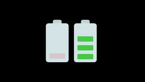 Batteries  charging icon animation. Stock Footage 313329870