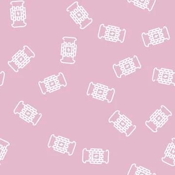 Batteries of electrical car line vector seamless pattern Stock Illustration