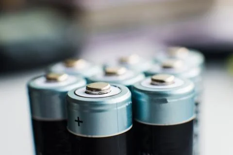 Batteries group Foto stock
