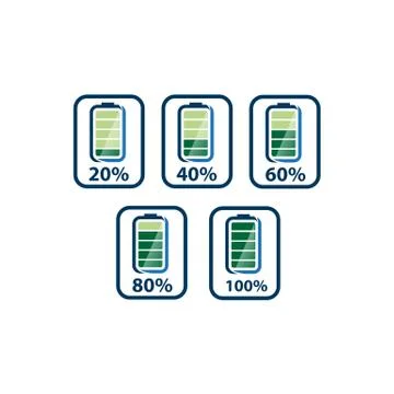 Batteries icons Stock Illustration