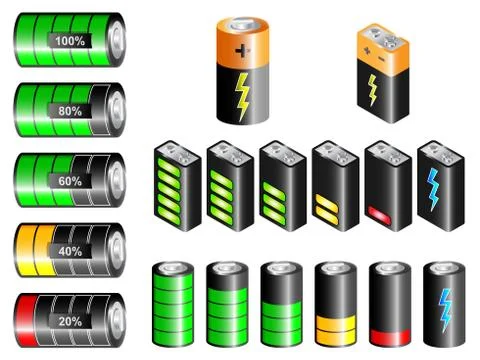 Batteries Stock Illustration