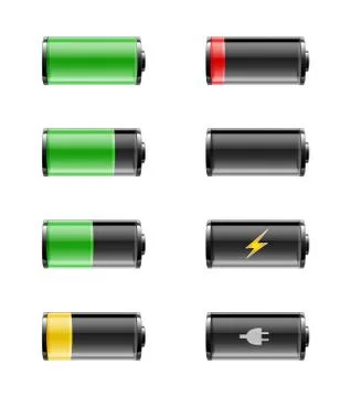 Batteries power 库存插图
