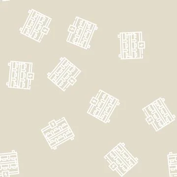 Batteries on shelf line vector seamless pattern 스톡 일러스트