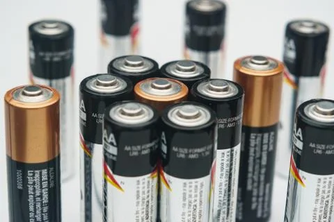 Batteries standing with a pack Stock Photos