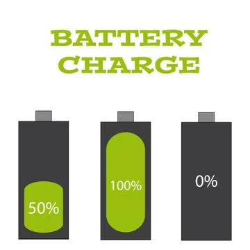 Batteries on white background Stock Illustration