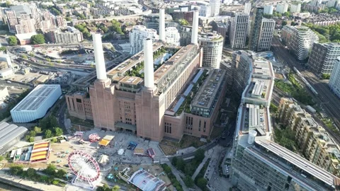 Battersea Power Station, 9th August 2026, 5pm, UK Vídeo Stock 341845901