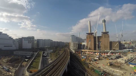 Battersea Power Station Timelapse Stock Footage 107723161