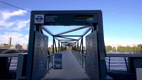 Battersea River Bus station Stock Footage 163605182