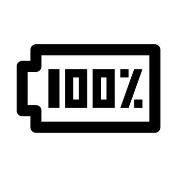 Battery 100 % Icon Stock Illustration