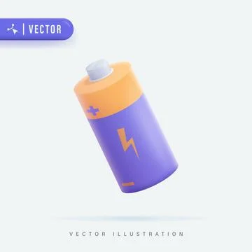 Battery 3D Stock Illustration
