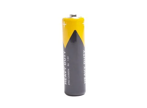 Battery AAA size isolated on white. Stock Photos