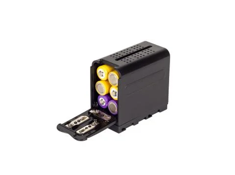 Battery adapter for electronic equipment. Stock Photos