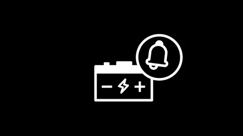 Battery Alert Notification Stock Footage 334461728