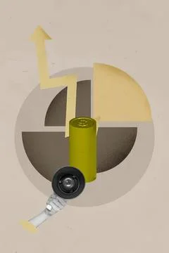 Battery and speaker with chart and arrow symbolizing growth 스톡 사진