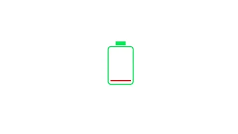 Battery Animation white bg Stock Footage 312638644