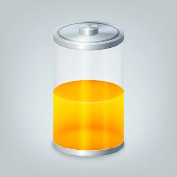 Battery with an average level of charge Stock Illustration