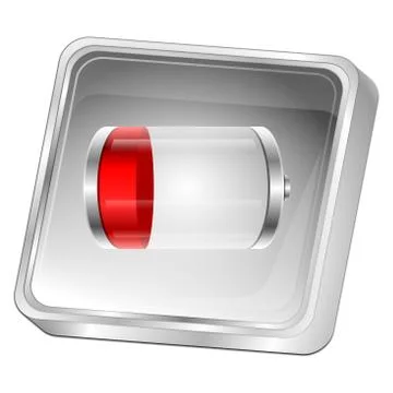 Battery Button - 3D illustration Stock-Illustration