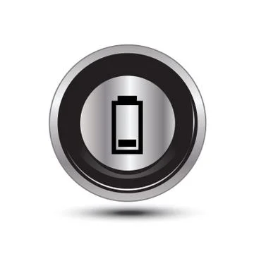 Battery button aluminum Stock Illustration