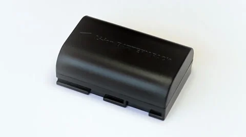 Battery for a camera isolated on white Stock Footage 35502154