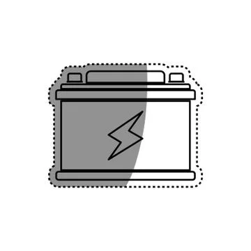 Battery car isolated Stock Illustration