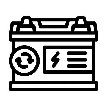 Battery car line icon vector illustration 스톡 일러스트