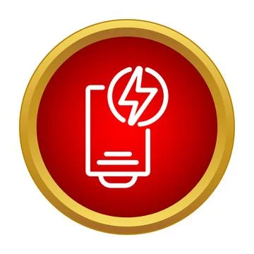 Battery cell charging displaying lightning bolt icon Illustrazione stock