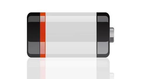 Battery cell lying horizontal, is being charged Stock Footage 87158966