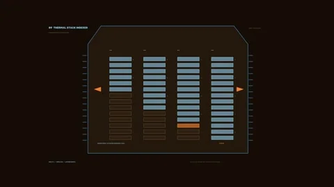 Battery Cell Temperature Dashboard Animation Stock Footage 342145403