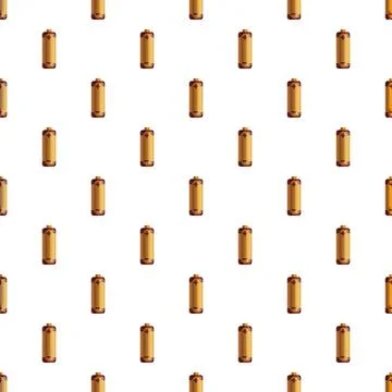 Battery cells forming a repeating seamless pattern Illustrazione stock