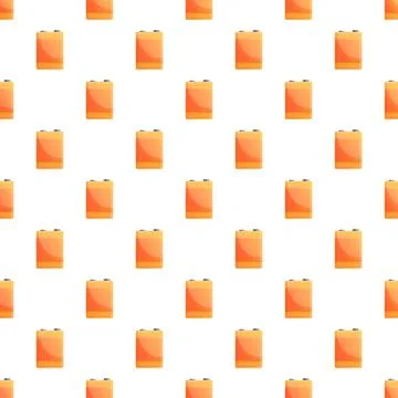 Battery cells seamless pattern repeating background Stock Illustration