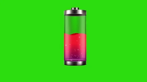 Battery charge with alpha channel Stock Footage 196227389