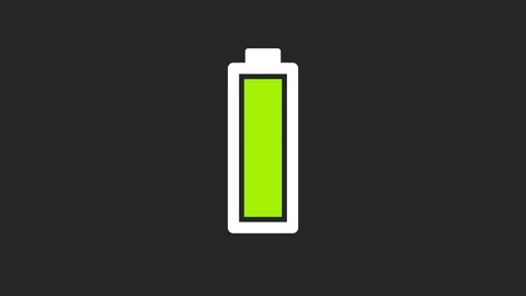 Battery Charge and discharge Stockbeeldmateriaal 72285443