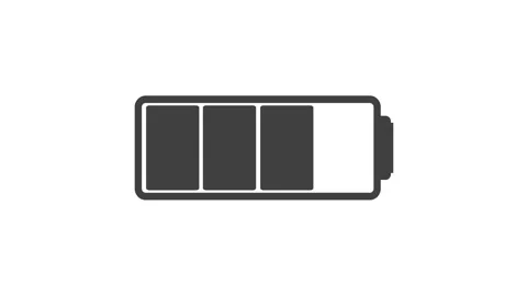 Battery charge. Animation of mobile devices rechargeable batteries being charged Video stock 134309226