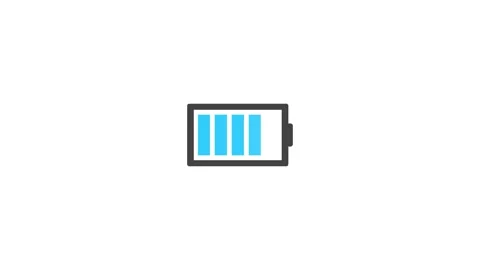 Battery charge animation on white background 4k animation. Stock Footage 312101170