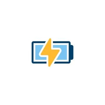 Battery Charge flat line icon. linear style sign for mobile concept and web d Stock Illustration